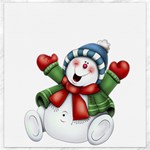 Snowman With Scarf Canvas 12  x 12   11.4 x11.56  Canvas - 1