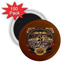 Tattoo Art Print Traditional Artwork Lighthouse Wave 2 25  Magnets (100 Pack)  by Sapixe