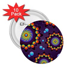 Texture Background Flower Pattern 2 25  Buttons (10 Pack)  by Sapixe