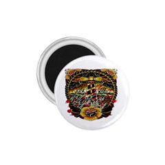 Tattoo Art Print Traditional Artwork Lighthouse Wave 1 75  Magnets by Sapixe