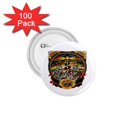 Tattoo Art Print Traditional Artwork Lighthouse Wave 1 75  Buttons (100 Pack)  by Sapixe