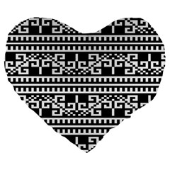 Traditional Draperie Large 19  Premium Flano Heart Shape Cushions by Sapixe