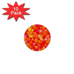 Triangle Tile Mosaic Pattern 1  Mini Buttons (10 Pack)  by Sapixe