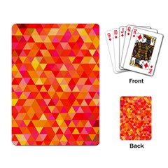 Triangle Tile Mosaic Pattern Playing Card by Sapixe