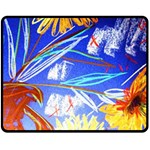 ceramic jur and sunlowers Double Sided Fleece Blanket (Medium)  58.8 x47.4  Blanket Back