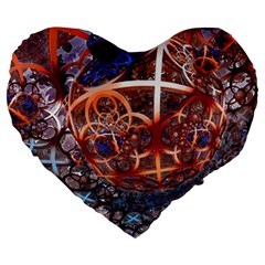 Complexity Chaos Structure Large 19  Premium Heart Shape Cushions by Sapixe
