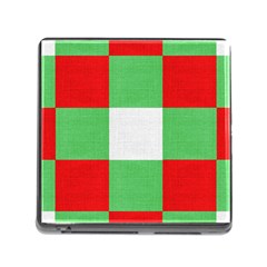 Fabric Christmas Colors Bright Memory Card Reader (square) by Sapixe