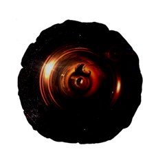 Steampunk Airship Sailing The Stars Of Deep Space Standard 15  Premium Flano Round Cushions by jayaprime
