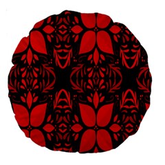 Christmas Red And Black Background Large 18  Premium Round Cushions by Sapixe