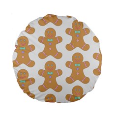 Pattern Christmas Biscuits Pastries Standard 15  Premium Flano Round Cushions by Sapixe