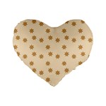 Pattern Gingerbread Star Standard 16  Premium Flano Heart Shape Cushions Front