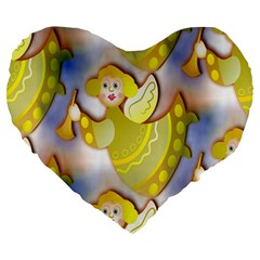 Seamless Repeat Repeating Pattern Large 19  Premium Heart Shape Cushions by Sapixe
