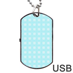 Snowflakes Paper Christmas Paper Dog Tag Usb Flash (one Side) by Sapixe