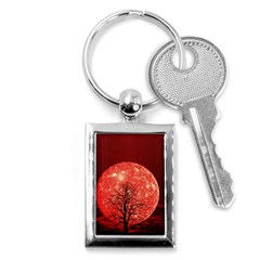 The Background Red Moon Wallpaper Key Chains (rectangle)  by Sapixe