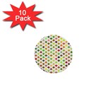 Background Multicolored Star 1  Mini Buttons (10 pack)  Front