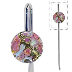 Retro Background Colorful Hippie Book Mark by Sapixe