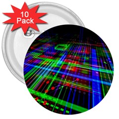 Electronics Board Computer Trace 3  Buttons (10 Pack)  by Sapixe