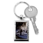 Mountains Moon Earth Space Key Chains (Rectangle)  Front