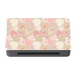 Cute Romantic Hearts Pattern Memory Card Reader with CF Front