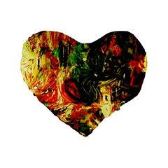Sunset In A Desert Of Mexico Standard 16  Premium Flano Heart Shape Cushions by bestdesignintheworld