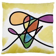 Abstract Art Colorful Large Flano Cushion Case (two Sides) by Modern2018