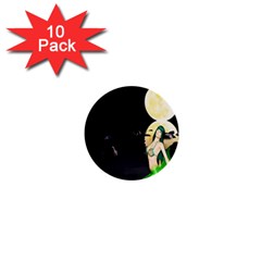 Sexy Mermaid In The Moonlight 1  Mini Buttons (10 Pack)  by StarvingArtisan