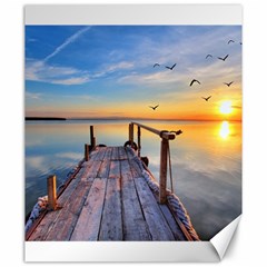 Sunset Lake Beautiful Nature Canvas 20  X 24   by Modern2018