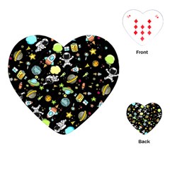 Space Pattern Playing Cards (heart)  by Valentinaart