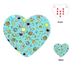 Space Pattern Playing Cards (heart)  by Valentinaart