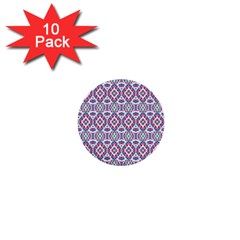 Colorful Folk Pattern 1  Mini Buttons (10 Pack)  by dflcprints