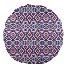 Colorful Folk Pattern Large 18  Premium Round Cushions by dflcprints