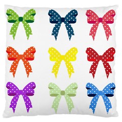 Ribbons And Bows Polka Dots Large Flano Cushion Case (one Side) by Modern2018