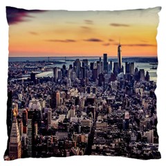 New York Skyline Architecture Nyc Standard Flano Cushion Case (one Side) by Simbadda