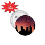 Skyline Panoramic City Architecture 1.75  Buttons (10 pack) Front