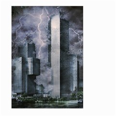 Digital Art City Cities Urban Large Garden Flag (two Sides) by Simbadda