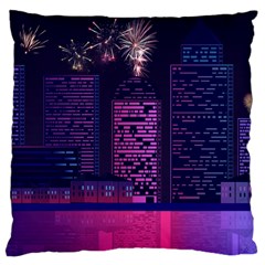 Architecture Home Skyscraper Large Cushion Case (one Side) by Simbadda