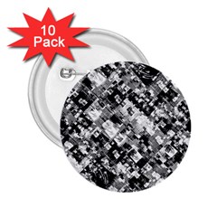 Black And White Patchwork Pattern 2 25  Buttons (10 Pack)  by dflcprints