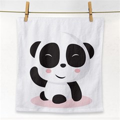 Panda Bear Funny Cute Face Towel by Simbadda