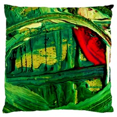 When The Egg Matters Most Large Flano Cushion Case (one Side) by bestdesignintheworld