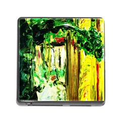 Old Tree And House With An Arch 4 Memory Card Reader (square) by bestdesignintheworld