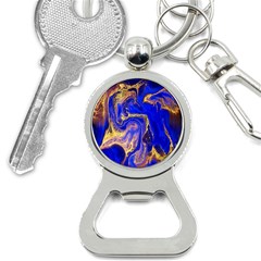 Blue Gold Marbled Bottle Opener Key Chains by NouveauDesign