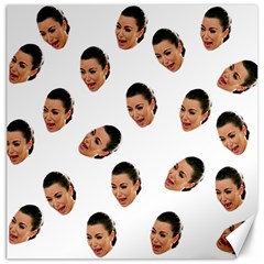Crying Kim Kardashian Canvas 12  X 12   by Valentinaart