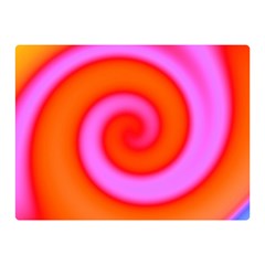 Swirl Orange Pink Abstract Double Sided Flano Blanket (mini)  by BrightVibesDesign