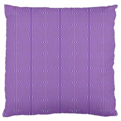 Mod Twist Stripes Purple And White Large Flano Cushion Case (two Sides) by BrightVibesDesign