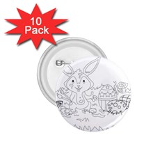 Coloring Picture Easter Easter Bunny 1 75  Buttons (10 Pack) by Sapixe