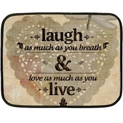 Motivational Calligraphy Grunge Double Sided Fleece Blanket (mini)  by Sapixe