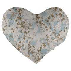 Background Texture Motive Paper Large 19  Premium Flano Heart Shape Cushions by Sapixe