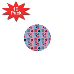 Background Desktop Squares 1  Mini Buttons (10 Pack)  by Sapixe