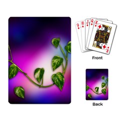 Leaves Green Leaves Background Playing Card by Sapixe