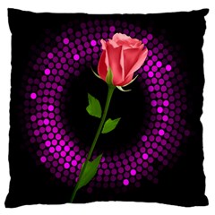 Rosa Black Background Flash Lights Standard Flano Cushion Case (one Side) by Sapixe